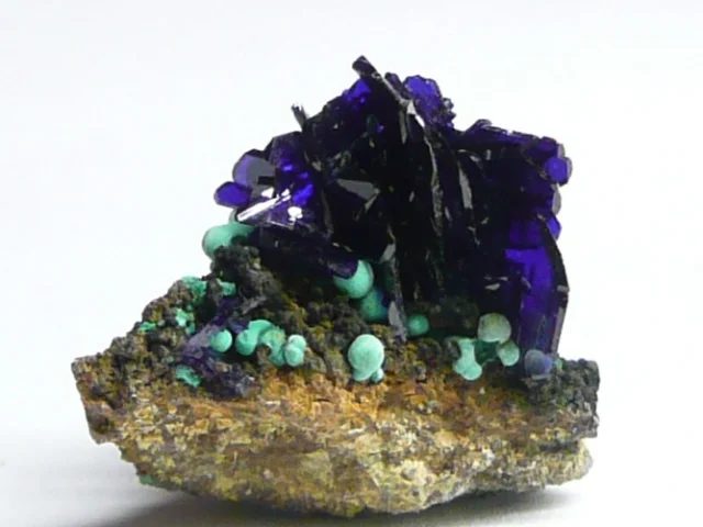 Mineral photo of Azurite from locality Bou Bekker, Morocco