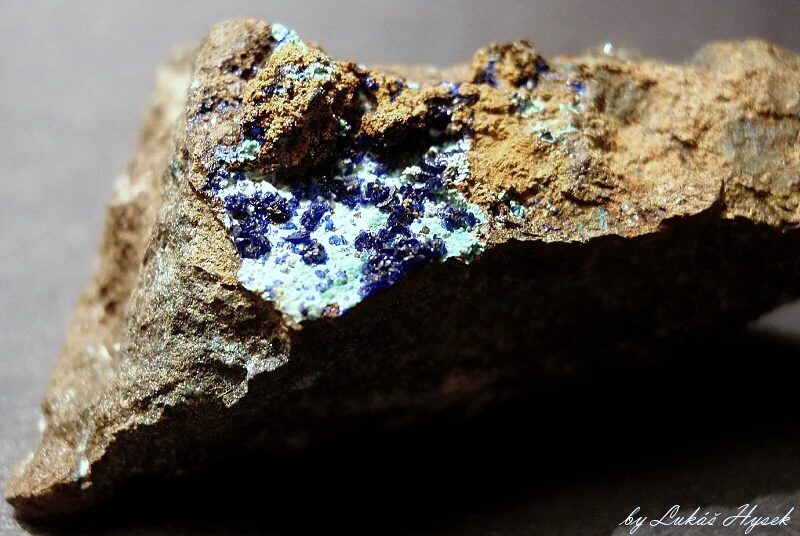 Mineral photo of Azurite from locality Borovec, Czech Republic