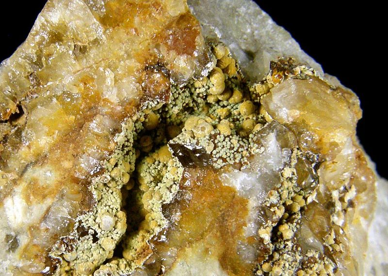 Mineral photo of Kidwellite, Meurigite from locality Těškov, Czech Republic