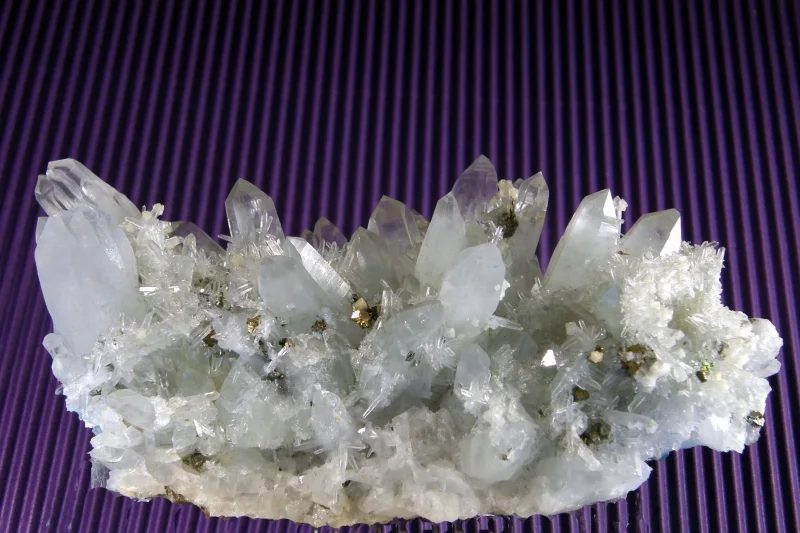 Mineral photo of Pyrite, Quartz from locality Cavnic, Romania