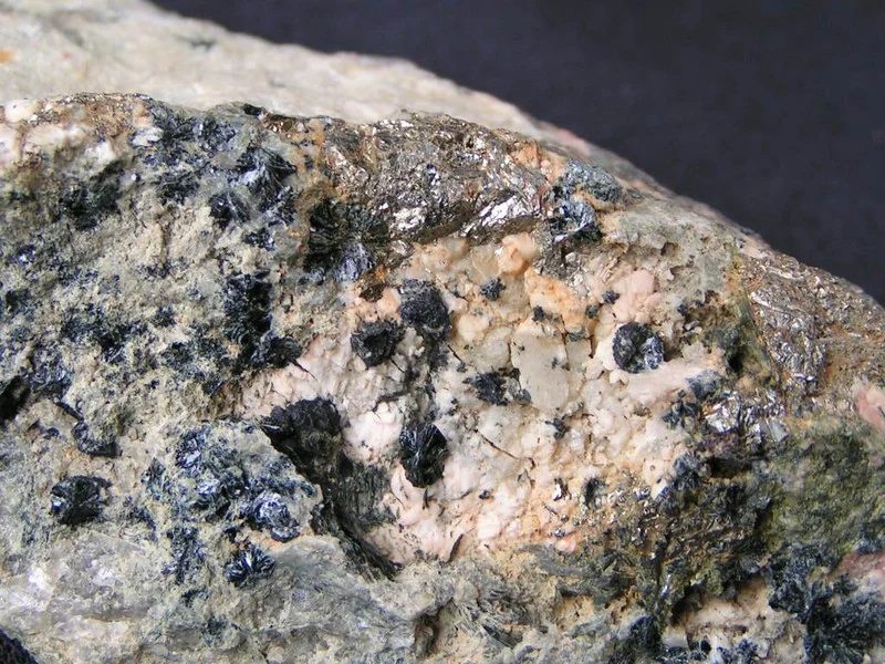 Mineral photo of Clinochlore, Pyrite from locality Mirošov, Czech Republic