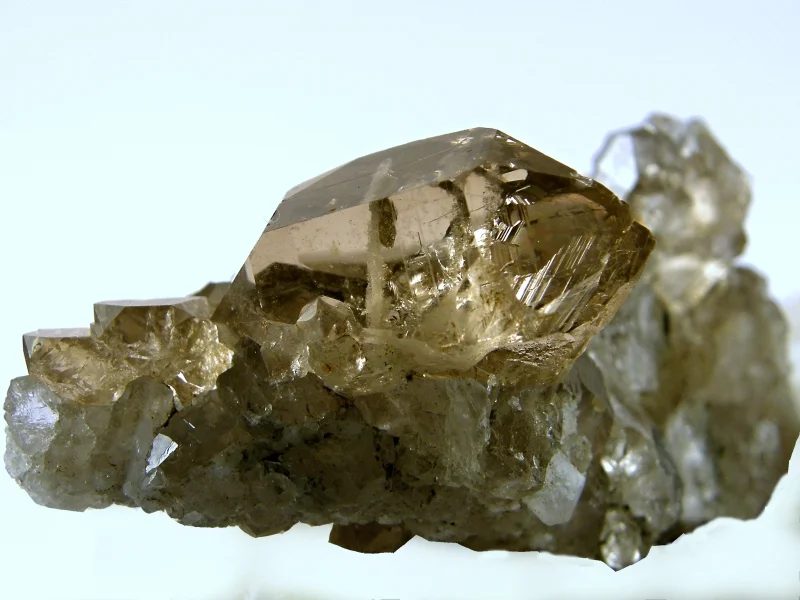 Mineral photo of Quartz (var. smoky) from locality Mt. Blanc Massif, France