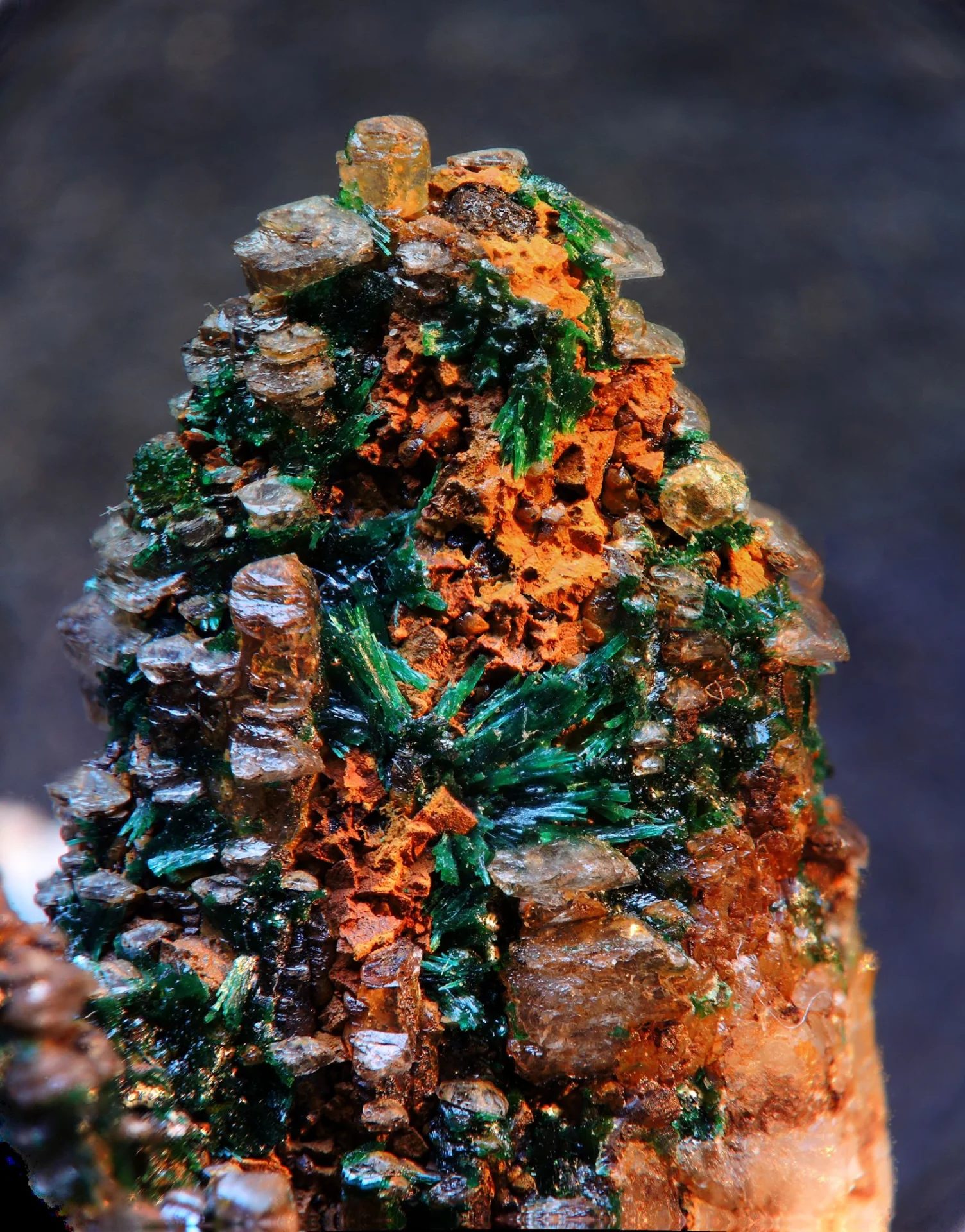 Calcite, Malachite