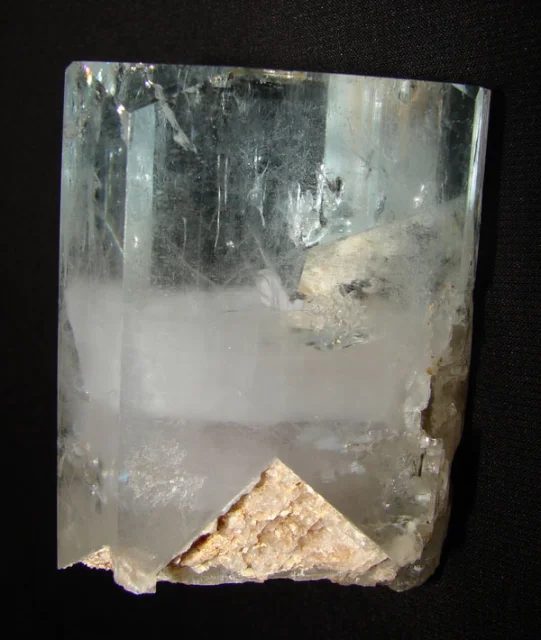 Mineral photo of Beryl (var. aquamarine) from locality Baw Mar, Myanmar