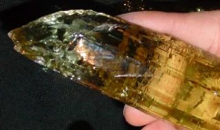 Mineral photo of Beryl (var. heliodor) from locality Volyň, Ukraine