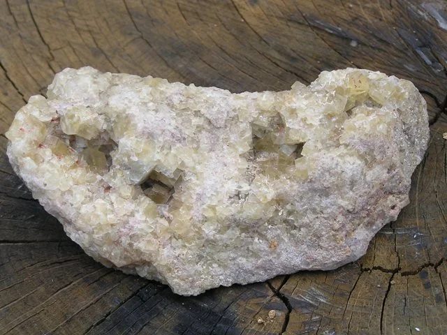 Mineral photo of Fluorite from locality Pernštejn, halda Vápenice, Czech Republic