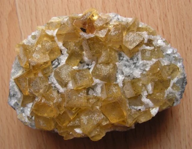 Mineral photo of Calcite, Fluorite from locality Běstvina, Czech Republic