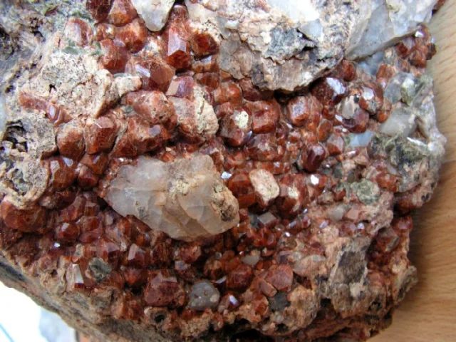 Mineral photo of Grossular (var. hessonite) from locality Moravské Bránice, Czech Republic