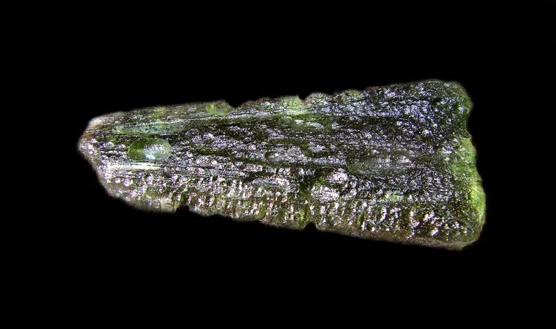 Mineral photo of Moldavite from locality Slavče, Czech Republic