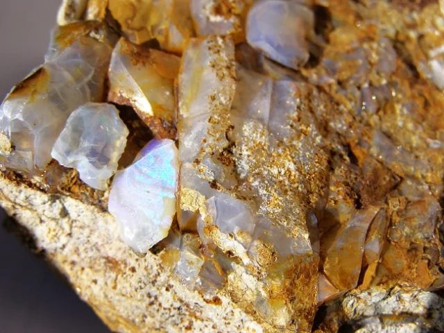 Mineral photo of Opal (var. precious) from locality Dubník, Slovakia