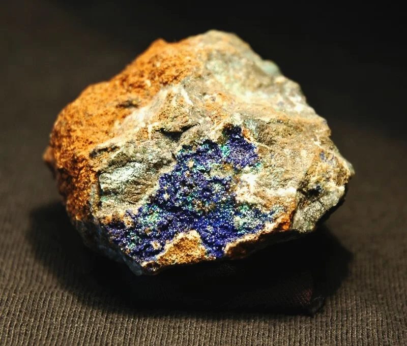 Mineral photo of Azurite from locality Borovec, Czech Republic