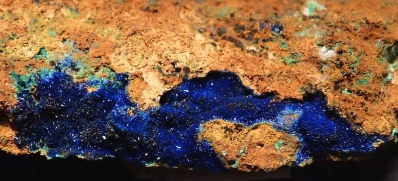 Mineral photo of Azurite from locality Borovec, Czech Republic
