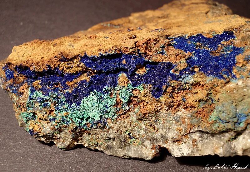 Mineral photo of Azurite from locality Borovec, Czech Republic