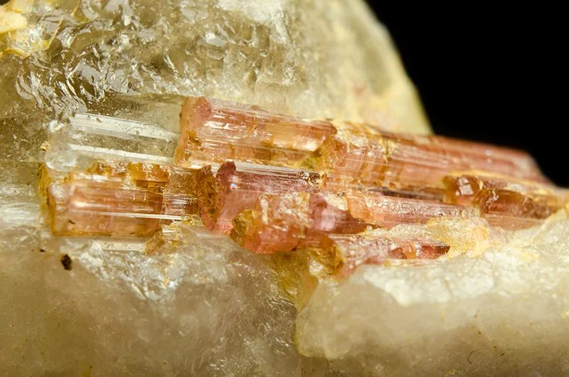Mineral photo of Elbaite (var. rubellite) from locality Dolní Bory, Czech Republic