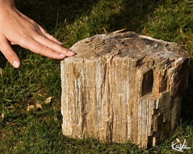 Mineral photo of Quartz (var. petrified wood) from locality Líně, Czech Republic