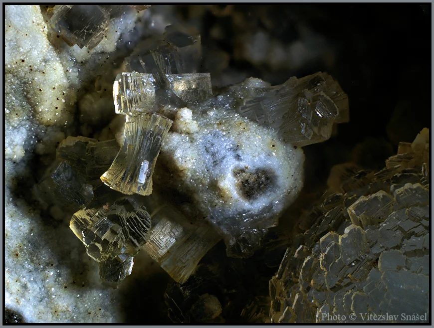 Mineral photo of Thomsonite-(Ca) from locality Pustý vrch, Folknáře, Czech Republic