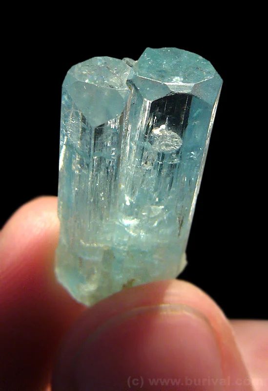 Mineral photo of Beryl (var. aquamarine) from locality Hutag Ull Ord, Mongolia