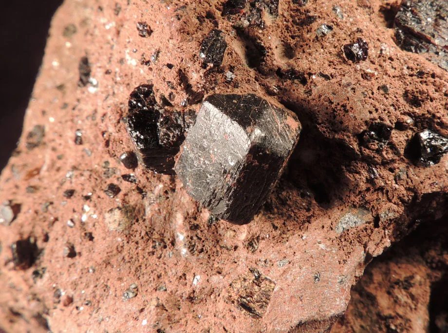 Mineral photo of Kaersutite from locality Lukov, Czech Republic