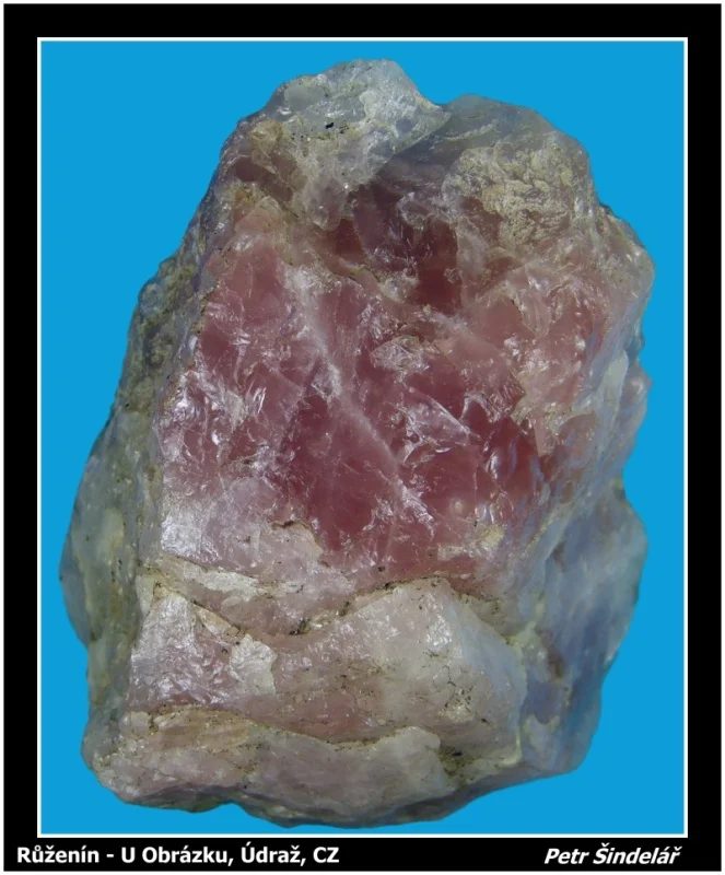 Mineral photo of Quartz (var. rose quartz) from locality U Obrázku, Údraž, Czech Republic