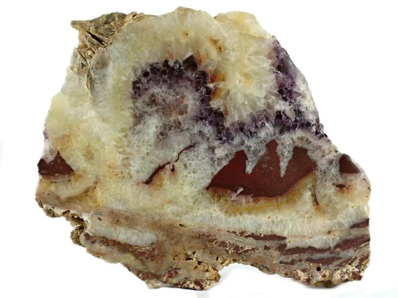 Quartz (var. amethyst), Jasper