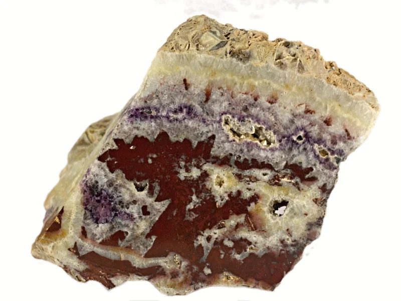 Quartz (var. amethyst), Jasper