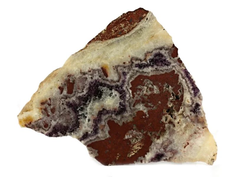Quartz (var. amethyst), Jasper