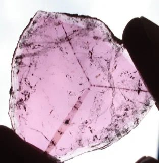 Mineral photo of Elbaite (var. rubellite) from locality Malkhan, Russia