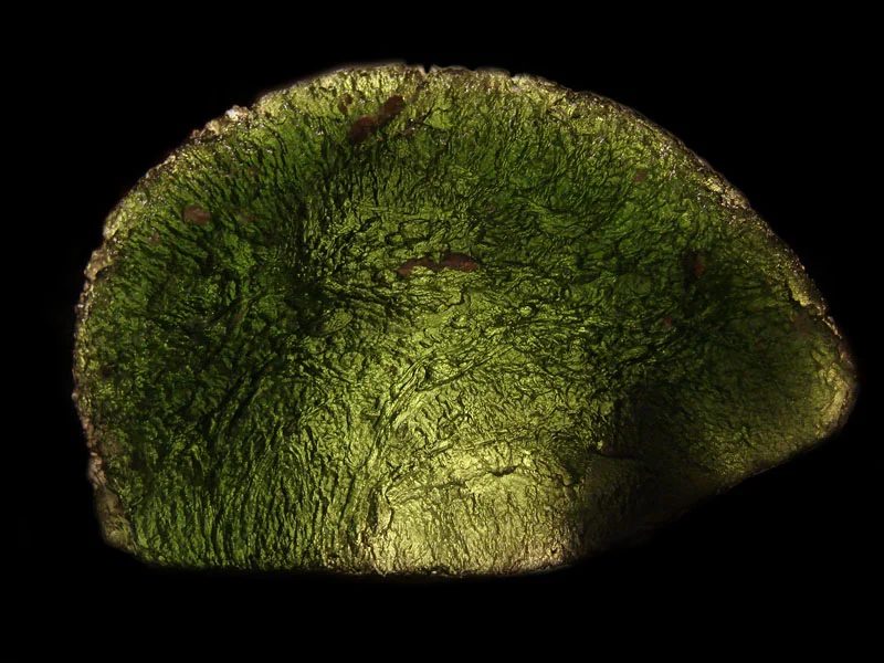 Mineral photo of Moldavite from locality Slavče, Czech Republic