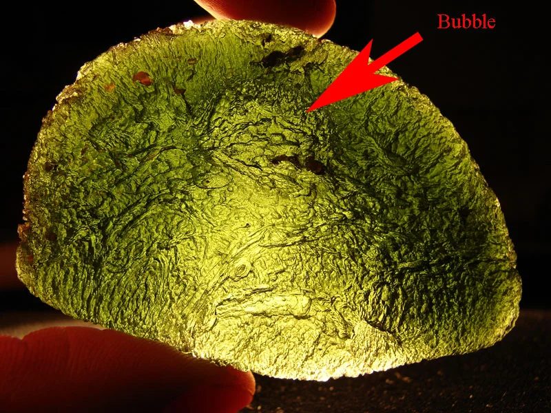 Mineral photo of Moldavite from locality Slavče, Czech Republic