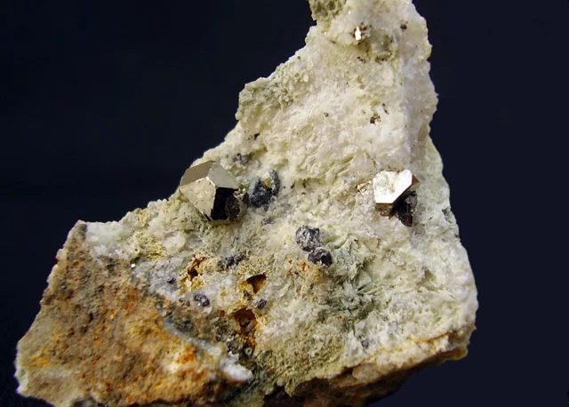 Mineral photo of Pyrite from locality Poličany - št. A. Paduánskeho, Czech Republic