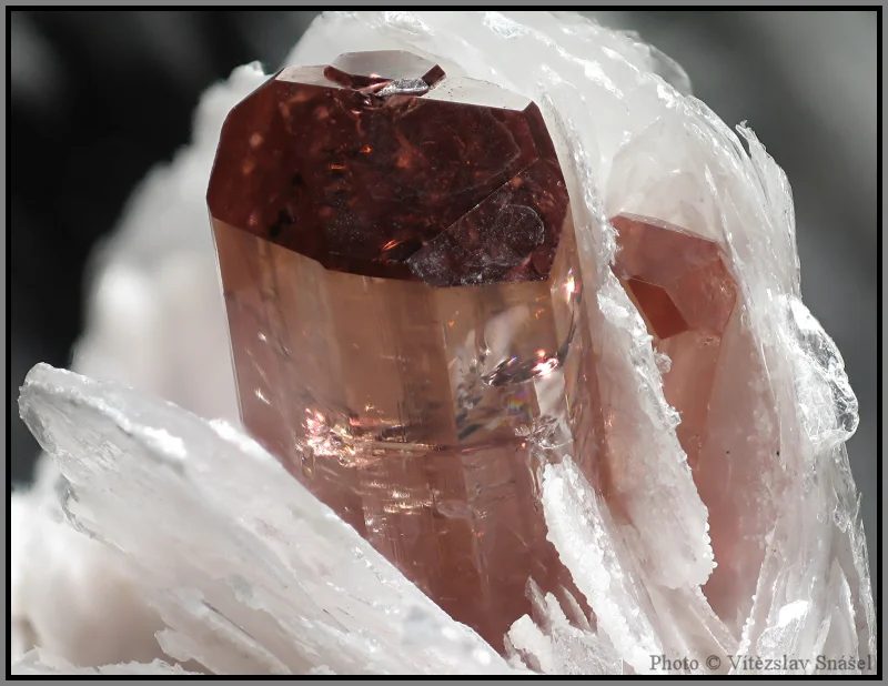 Mineral photo of Elbaite (var. rubellite) from locality Malkhan, Russia
