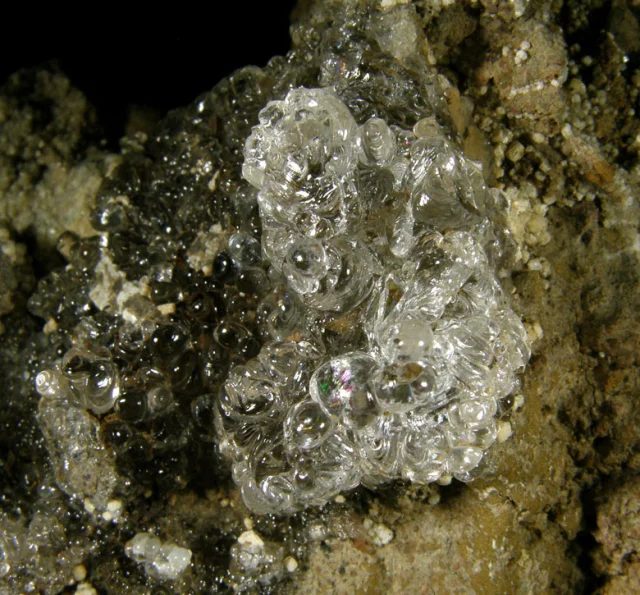 Mineral photo of Opal (var. hyalite) from locality Valeč, Czech Republic