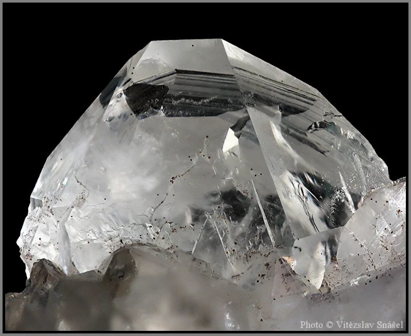 Mineral photo of Quartz (var. rock crystal) from locality Morcinov, Czech Republic