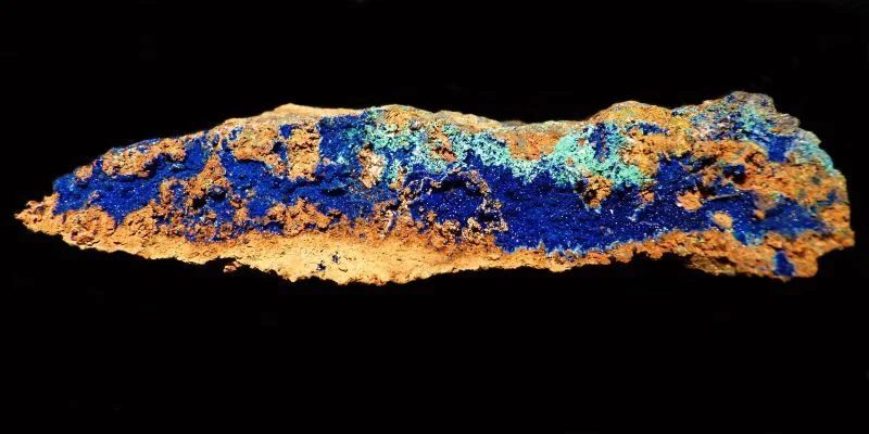 Mineral photo of Azurite from locality Borovec, Czech Republic