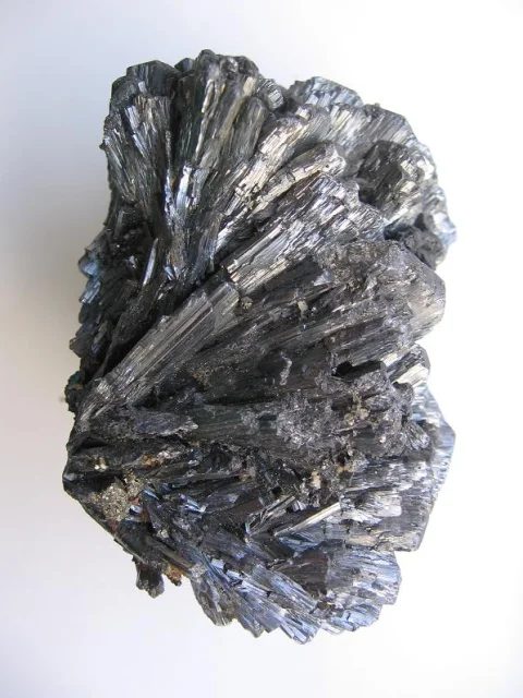 Mineral photo of Stibnite from locality Baiut, Romania