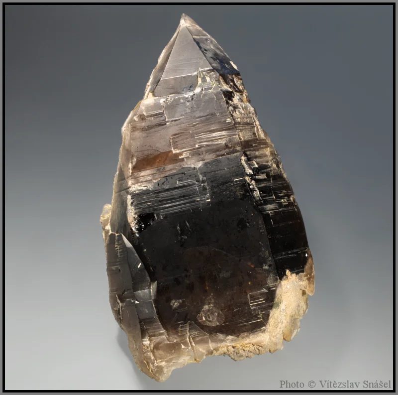 Mineral photo of Quartz (var. smoky) from locality Cyrilov, Czech Republic
