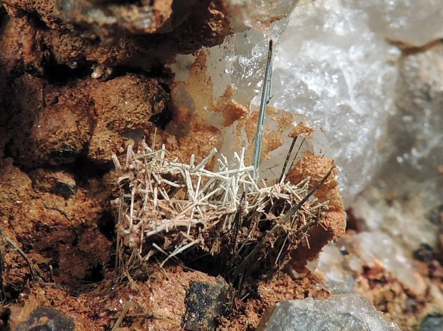 Mineral photo of Bismuthinite from locality Krupka, Czech Republic