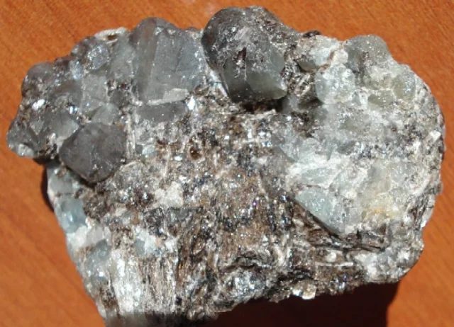 Mineral photo of Chrysoberyl (var. alexandrite) from locality Malyshevo, Russia