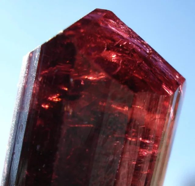 Mineral photo of Elbaite (var. rubellite) from locality Malkhan, Russia