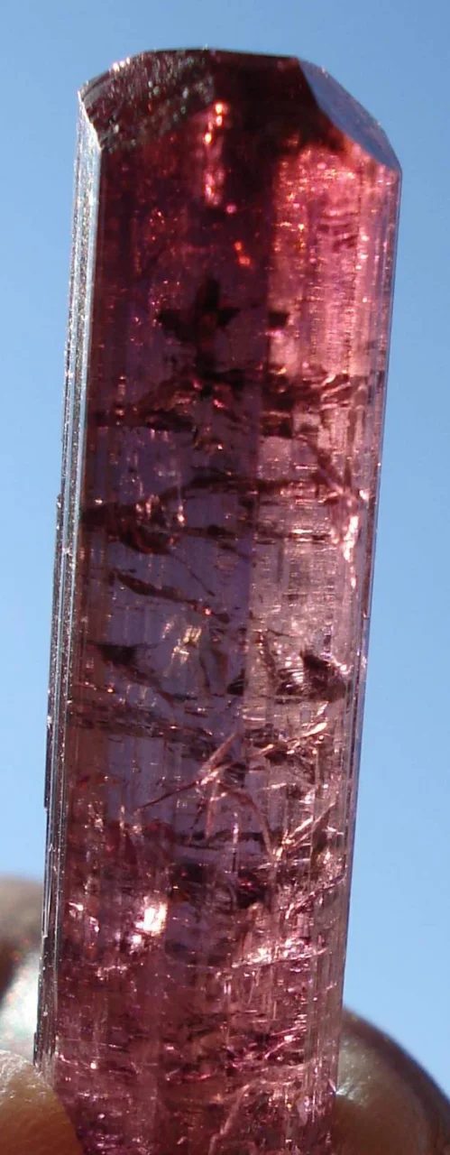 Mineral photo of Elbaite (var. rubellite) from locality Malkhan, Russia
