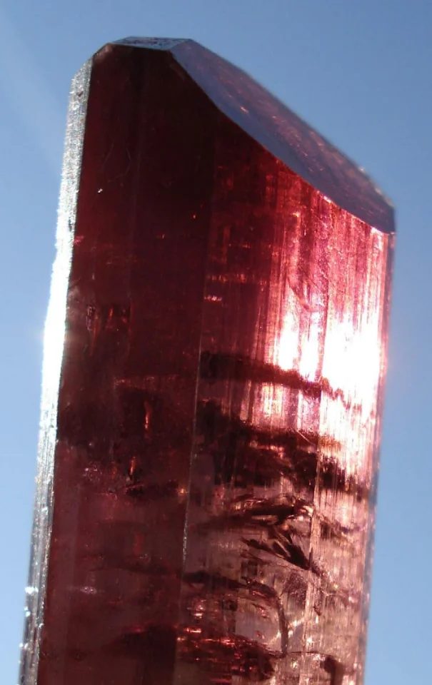 Mineral photo of Elbaite (var. rubellite) from locality Malkhan, Russia