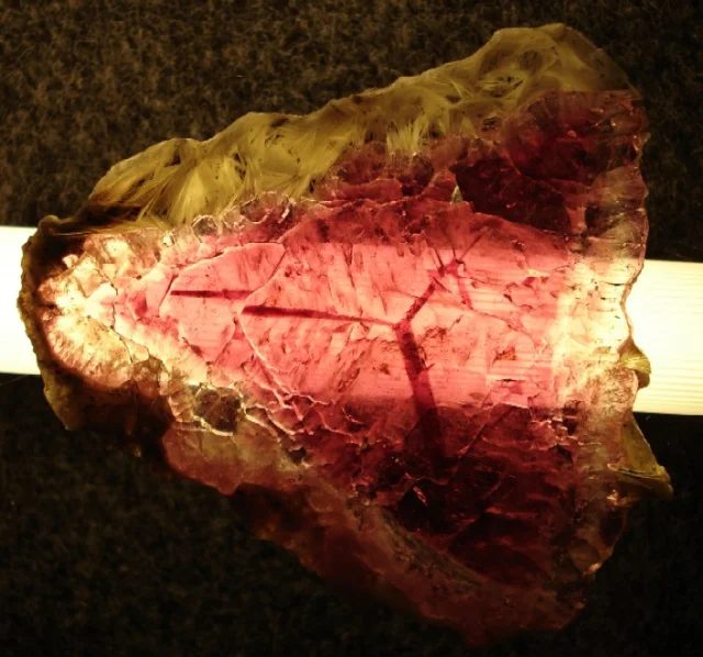 Mineral photo of Elbaite (var. rubellite) from locality Malkhan, Russia