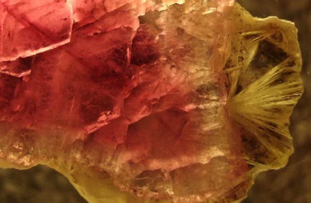 Mineral photo of Elbaite (var. rubellite) from locality Malkhan, Russia