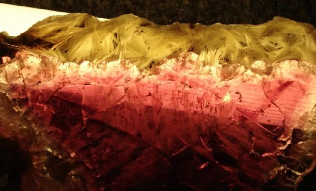 Mineral photo of Elbaite (var. rubellite) from locality Malkhan, Russia