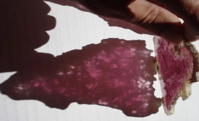 Mineral photo of Elbaite (var. rubellite) from locality Malkhan, Russia