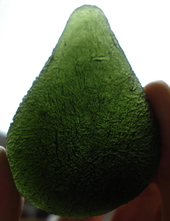 Mineral photo of Moldavite from locality Zatáčka, Czech Republic