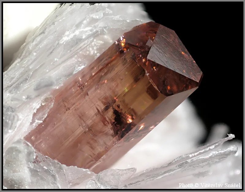 Mineral photo of Elbaite (var. rubellite) from locality Malkhan, Russia