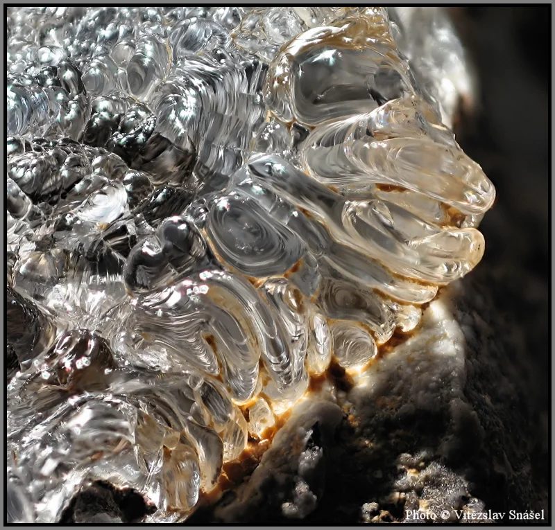 Mineral photo of Opal (var. hyalite) from locality Valeč, Czech Republic