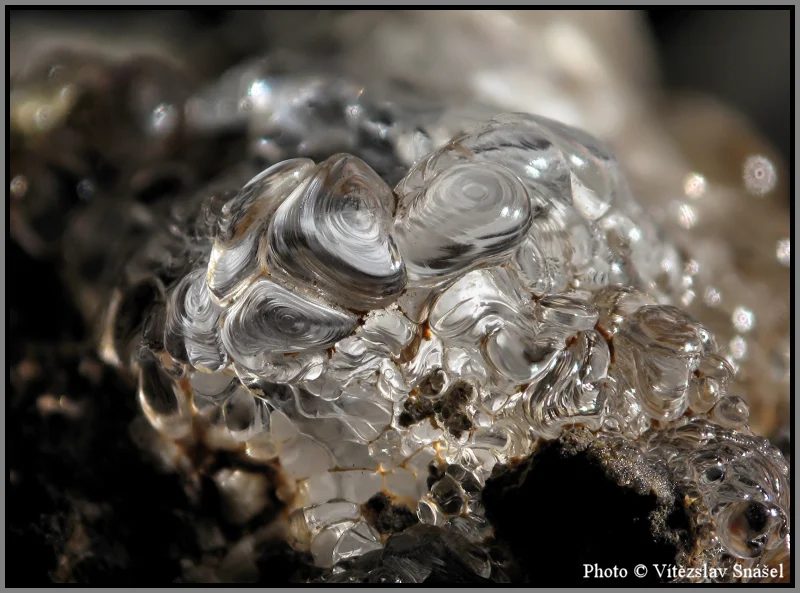 Mineral photo of Opal (var. hyalite) from locality Valeč, Czech Republic