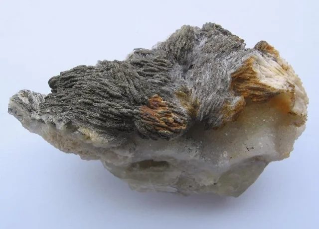 Mineral photo of Baryte, Pyrite from locality Běstvina, Czech Republic